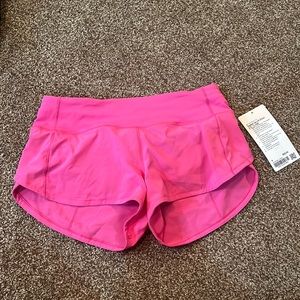 NWT size 4 sonic pink lululemon speed up 2.5 inch shorts